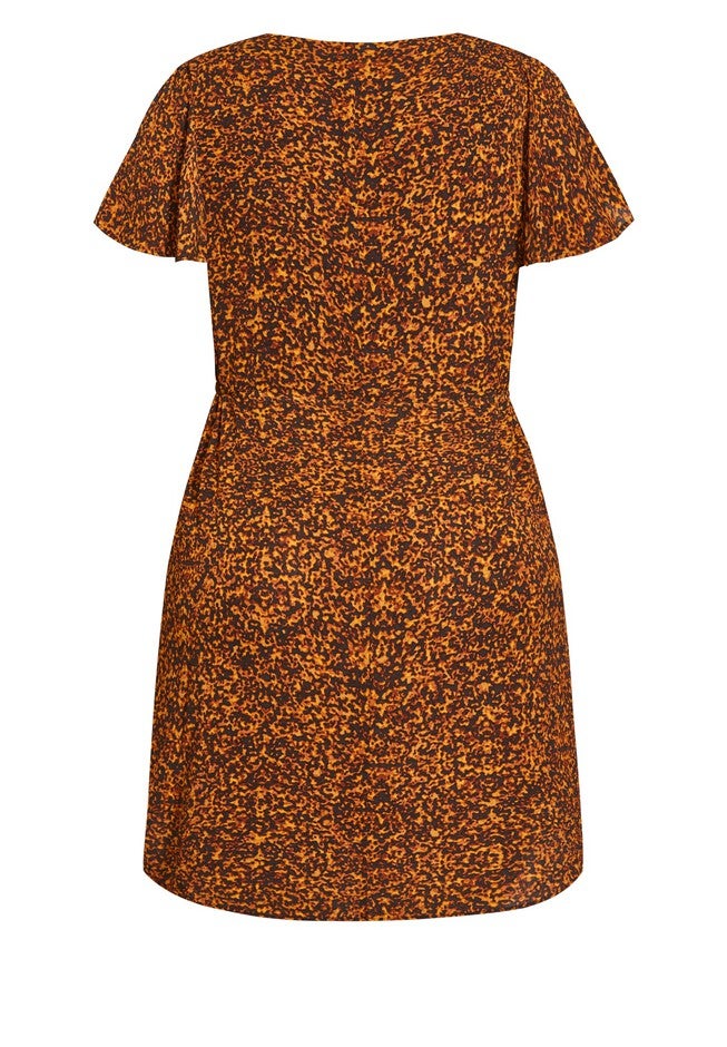 Fling Print Dress - tangerine, ORANGE, alternate image number null