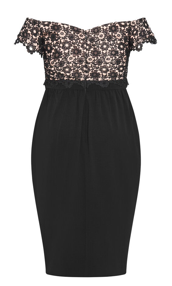Lace Glamour Midi Dress - black, BLACK, alternate image number 5