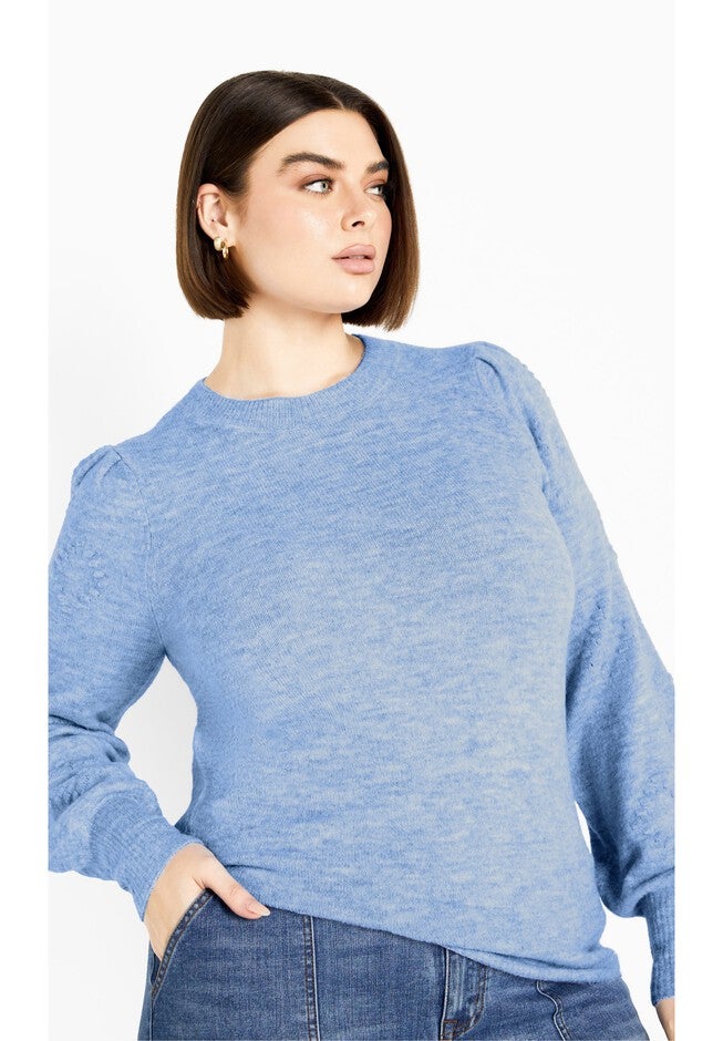 Nicky Pom Pom Sweater, SKY BLUE, alternate image number null
