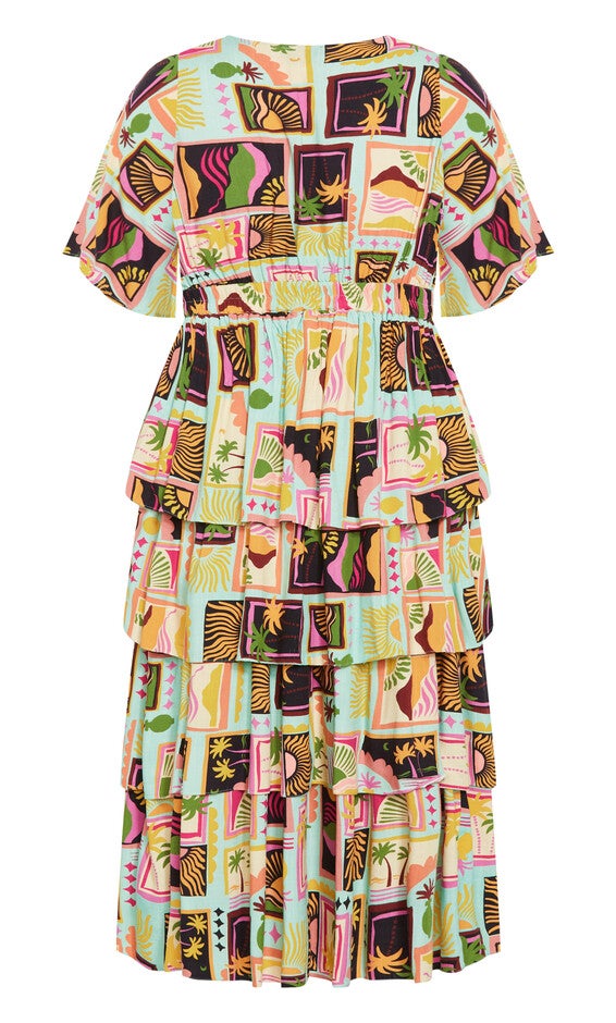 Ana Tie Dress - beige, POSTCARDS, alternate image number 4