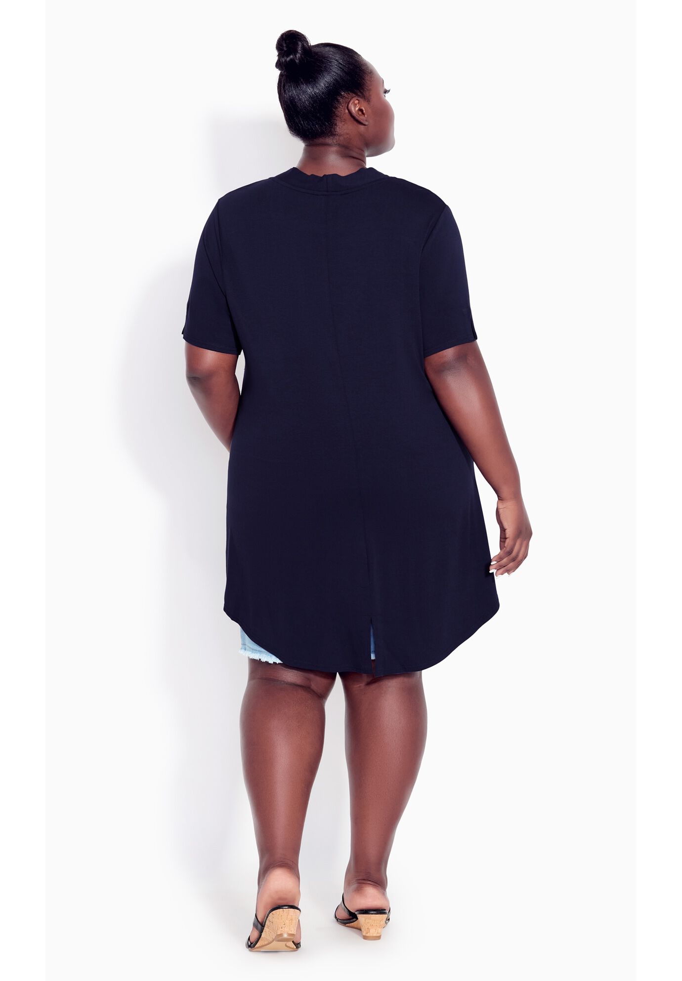 Kaylie Hi Lo Top, NAVY, alternate image number 4