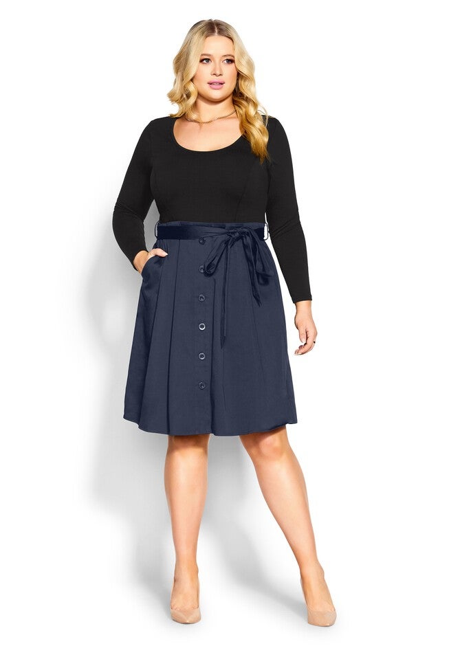 Uptown Girl Dress - navy, BLUE, alternate image number 2