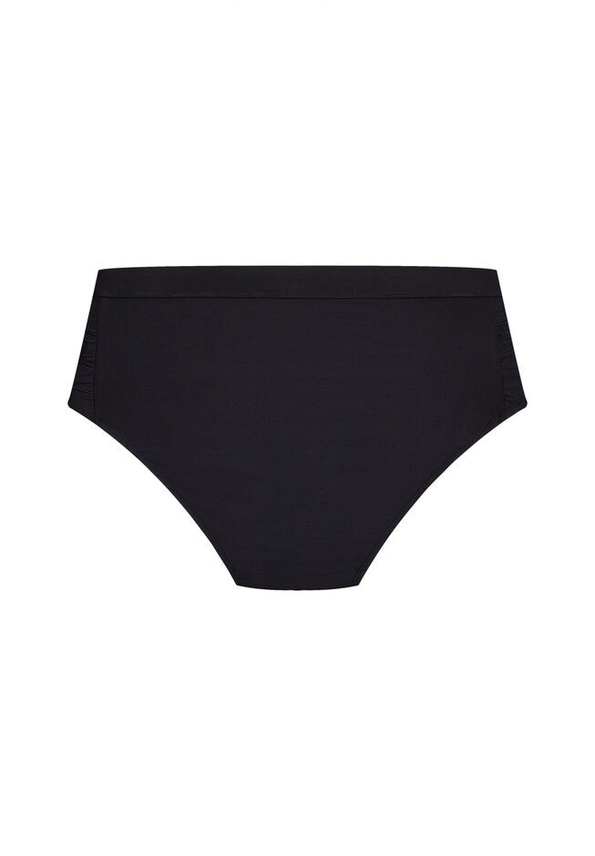 High Waist Swim Brief, BLACK, alternate image number 3