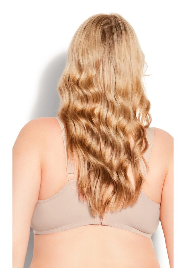 Lace Soft Cup Wire Free Bra, NATURAL, on-hover image number 1