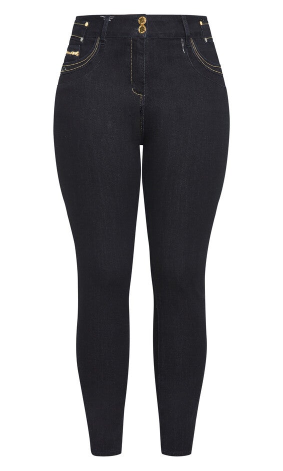 Harley Zip Me Skinny Jean - indigo, INDIGO, alternate image number 3