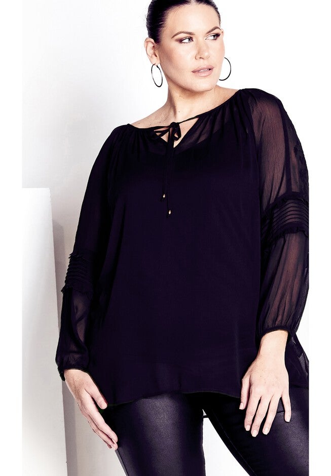 Romantic Blouse, BLACK, alternate image number 5