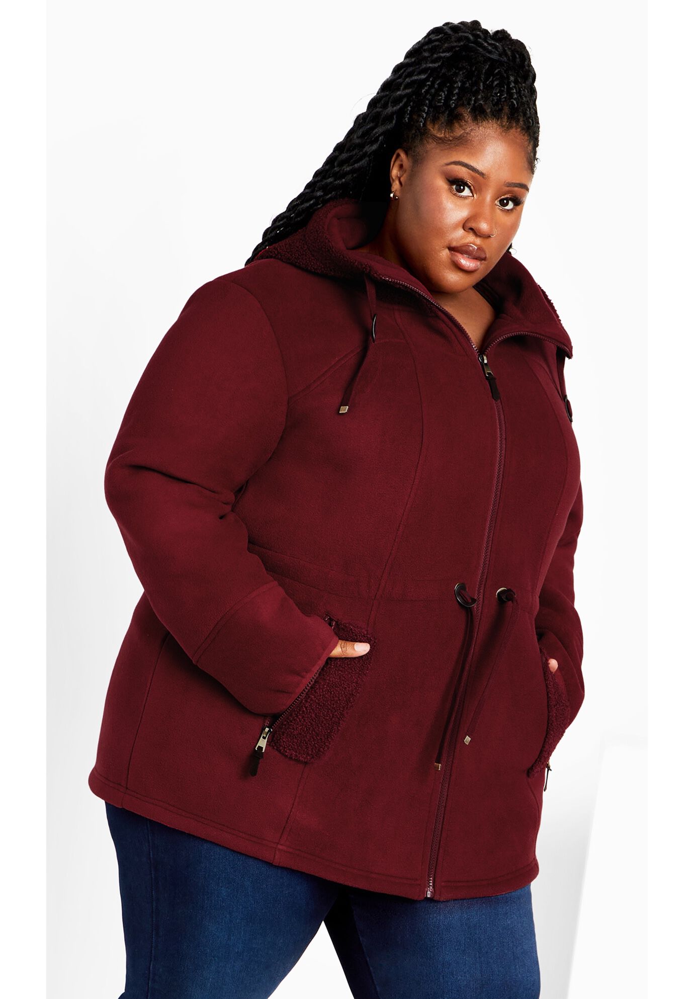 Fleece Hood Coat Avenue