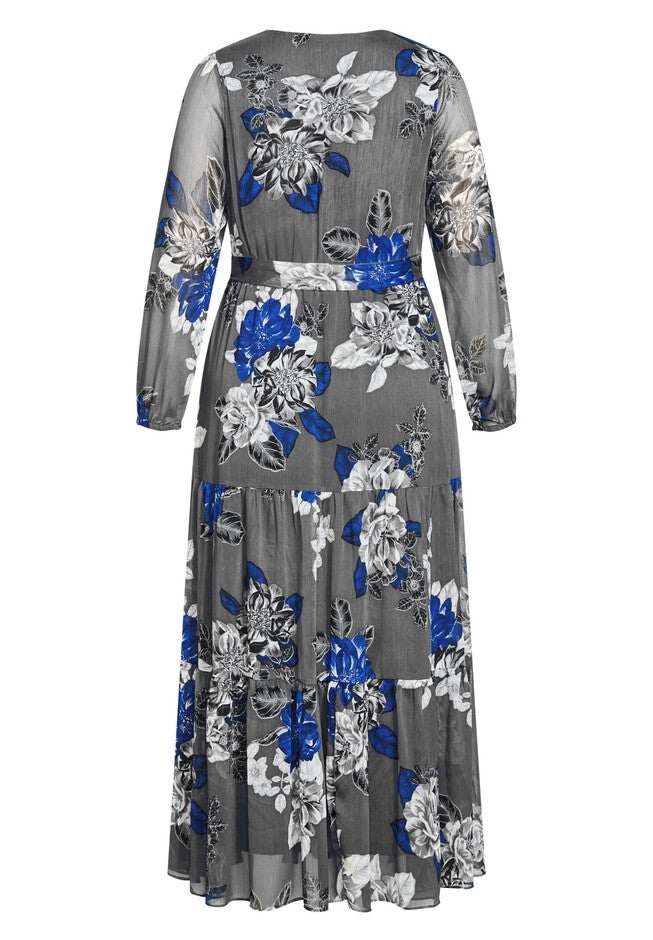 Epic Floral Maxi Dress - slate, GREY, alternate image number null