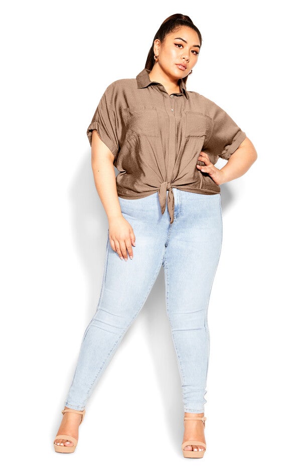 Relaxed Summer Shirt - mocha, BROWN, alternate image number 5