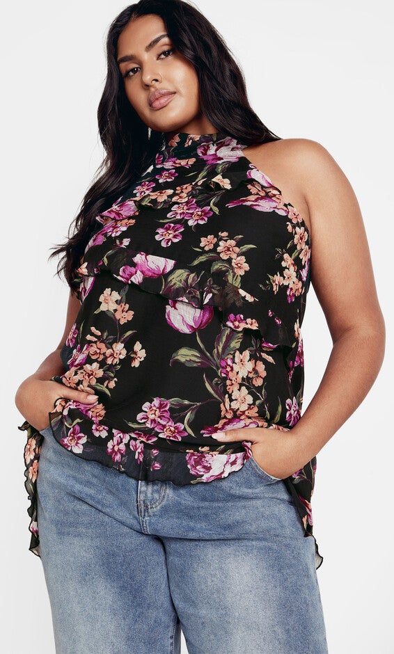 Kimmi Top - black, BLK PERFECT PETAL, hi-res image number 0