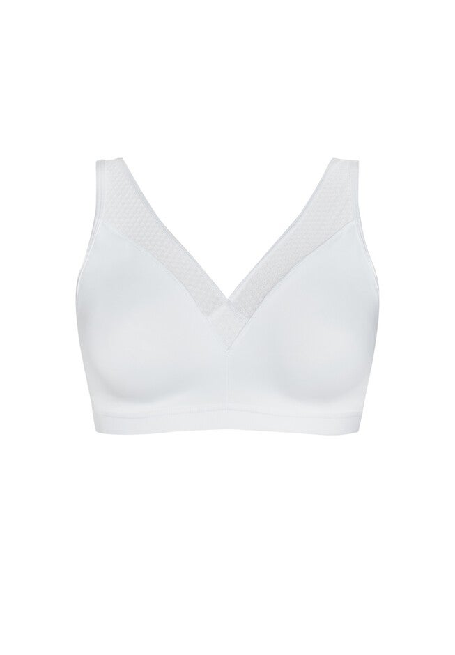 Cooling Wire Free Bra, WHITE, alternate image number 2