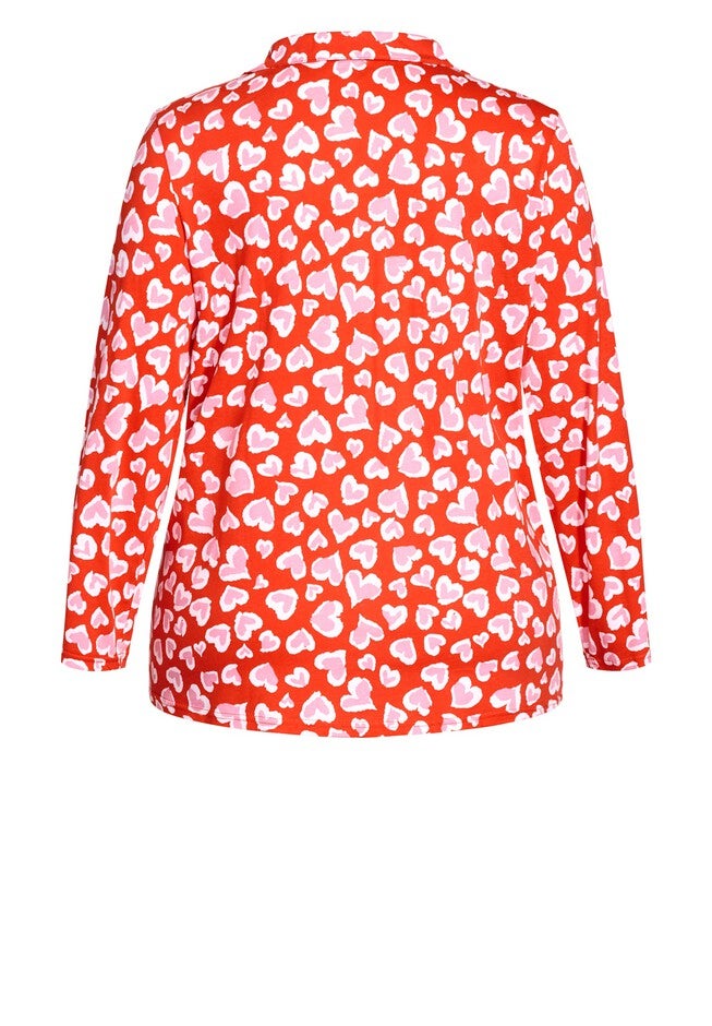 Button Heart Sleep Top, SHADOW HEART, alternate image number null