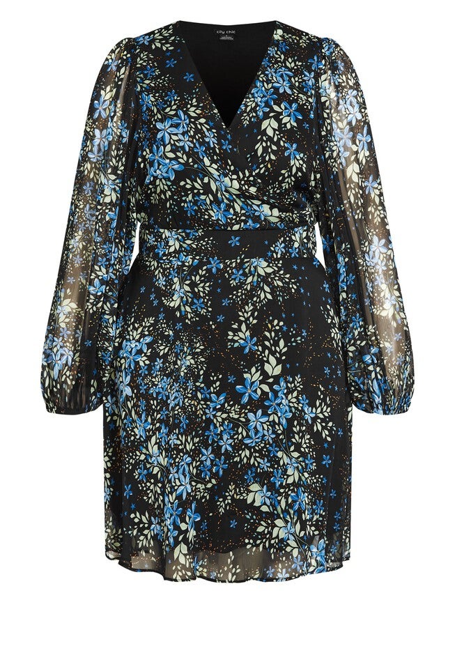 Blue Ditsy Dress - blue, BLUE, alternate image number 2