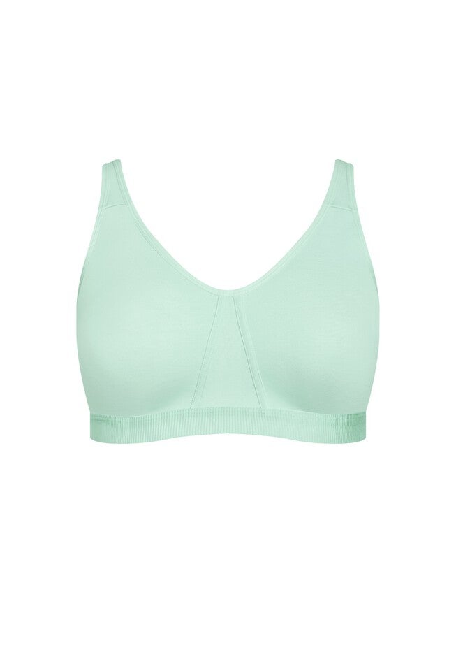 Wire Free Soft Cup Bra - honeydew, GREEN, alternate image number null