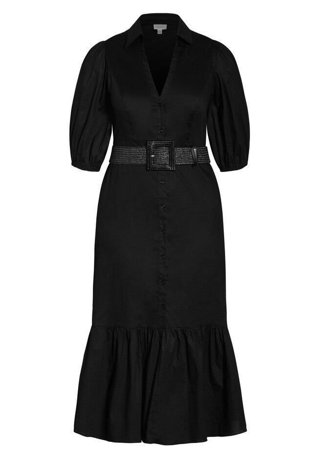 Serene Dress - black, BLACK, alternate image number null