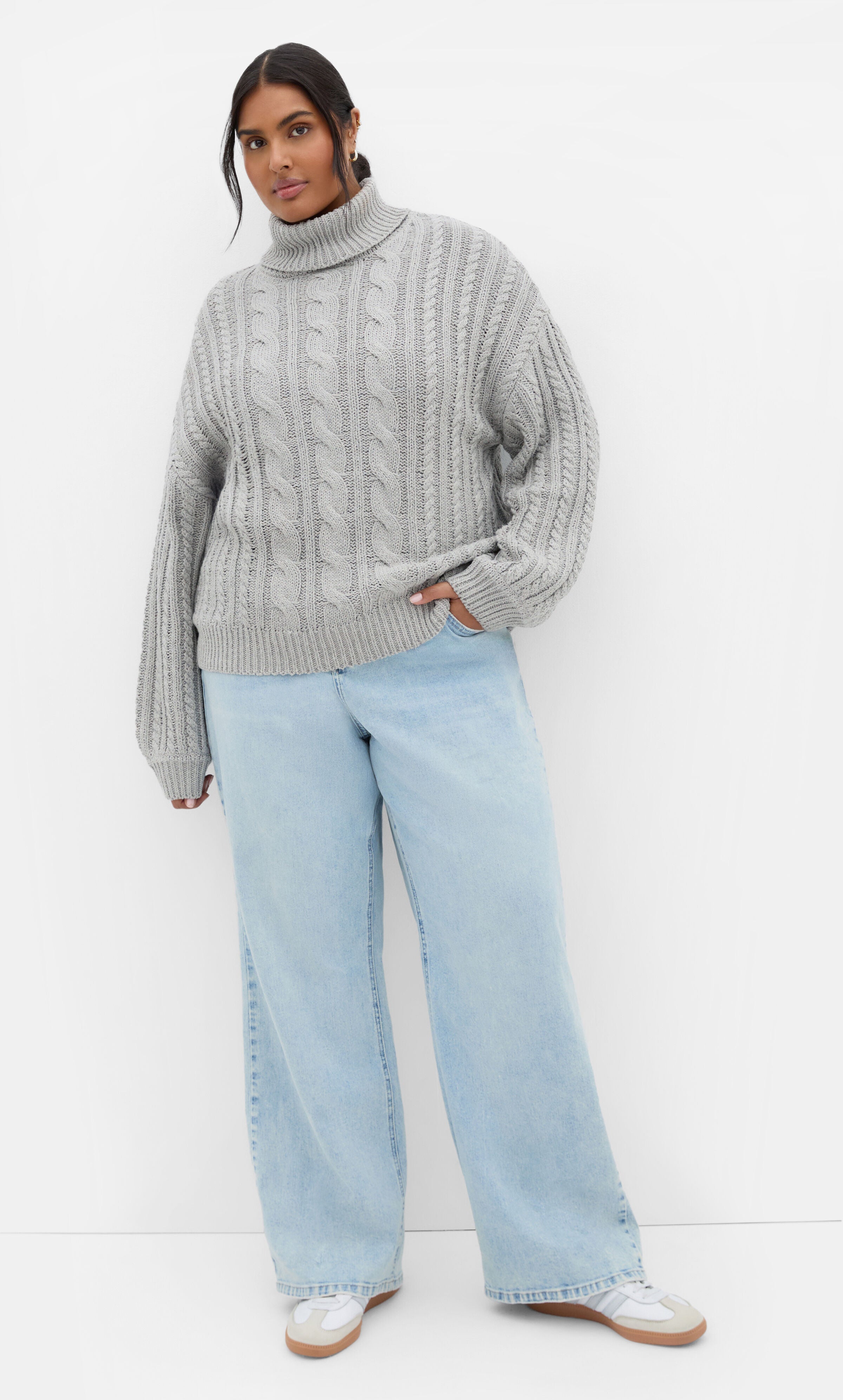 Avah Sweater - silver marle, GRAY, alternate image number 3