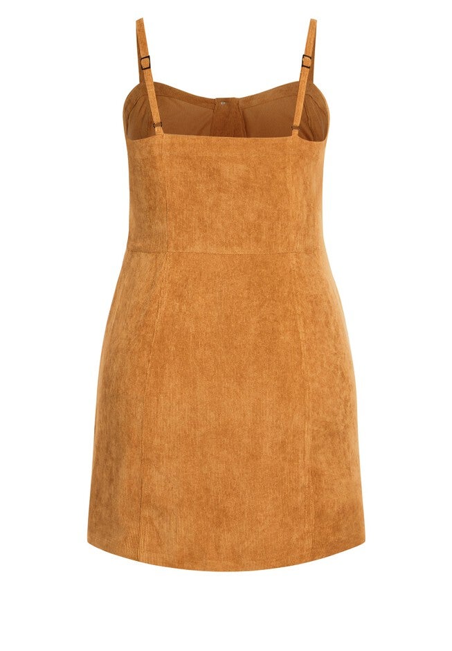 Sweet Corduroy Dress - caramel, BROWN, alternate image number null