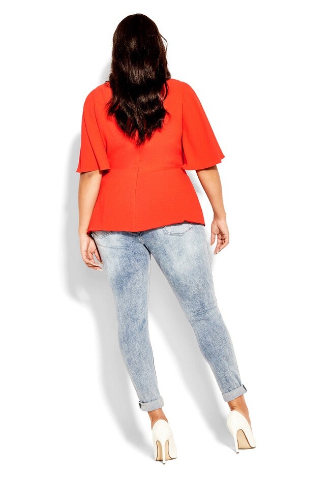 Juno Top - tigerlily, ORANGE, alternate image number 2