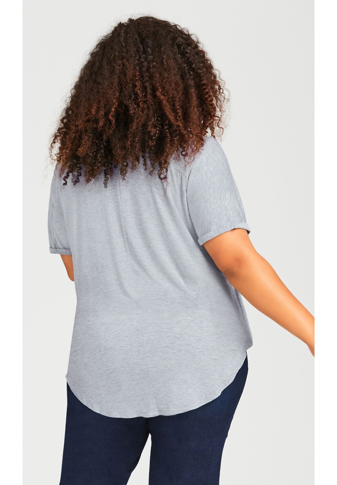 Must Have Tee, GREY MARLE, alternate image number 6