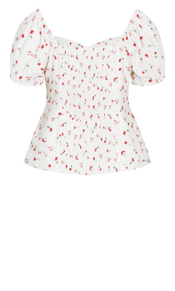 Daydreamer Print Top - ivory, WHITE, alternate image number null