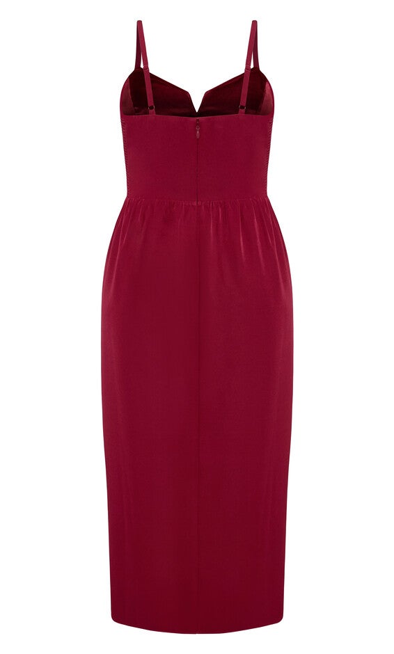 Sassy V Dress - ruby, RUBY, alternate image number 5
