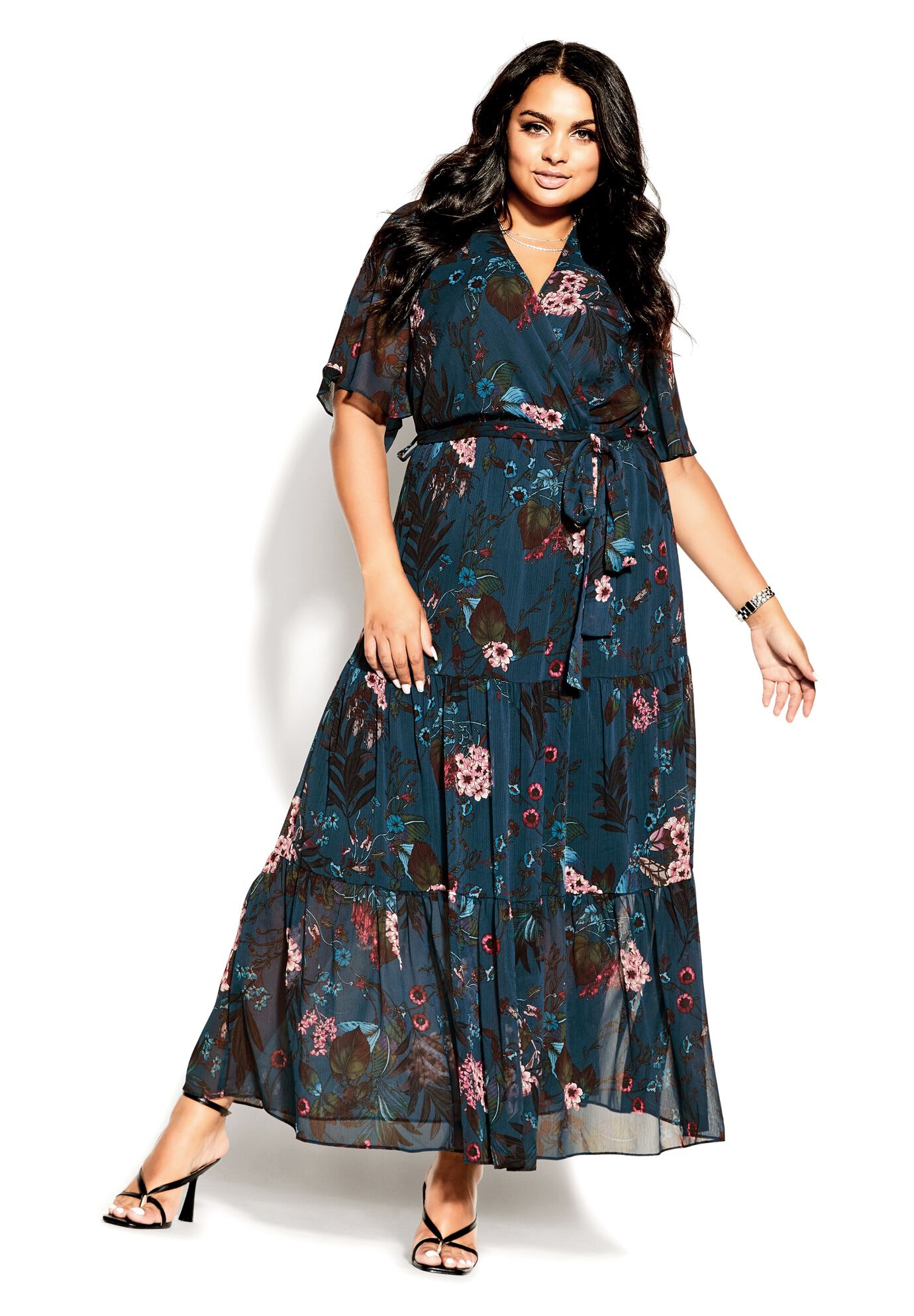 Botanica Maxi Dress peacock Avenue