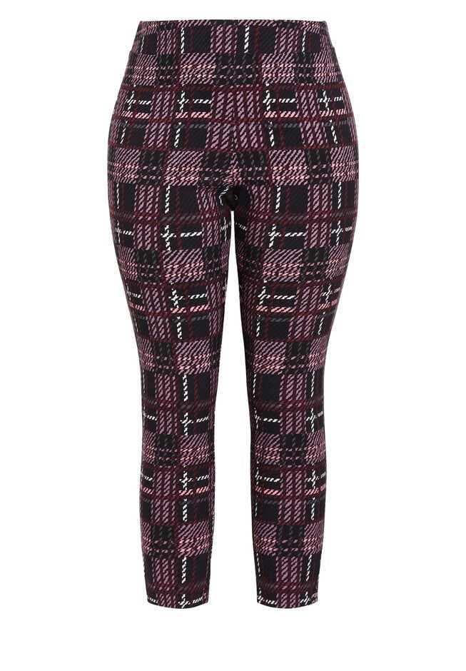 Jemma Check Pant, PLUM, alternate image number null