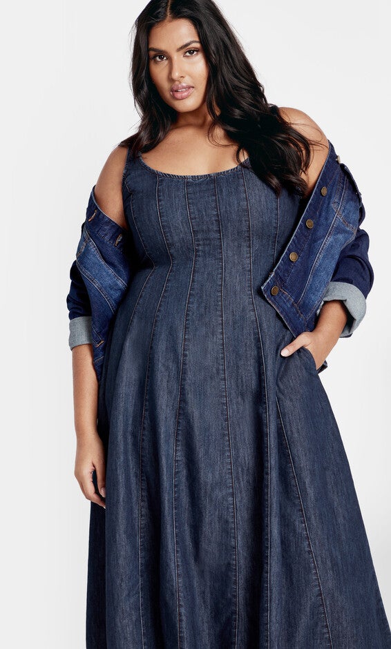 Lula Denim Dress - dark wash, DARK WASH, alternate image number 4