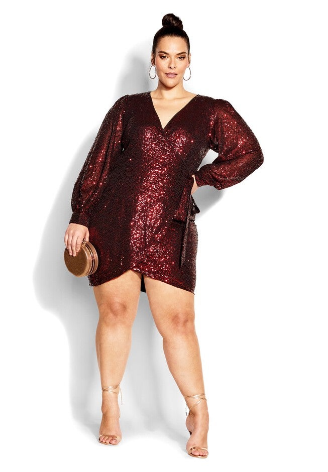 Nadia Dress - claret, RED, hi-res image number 0