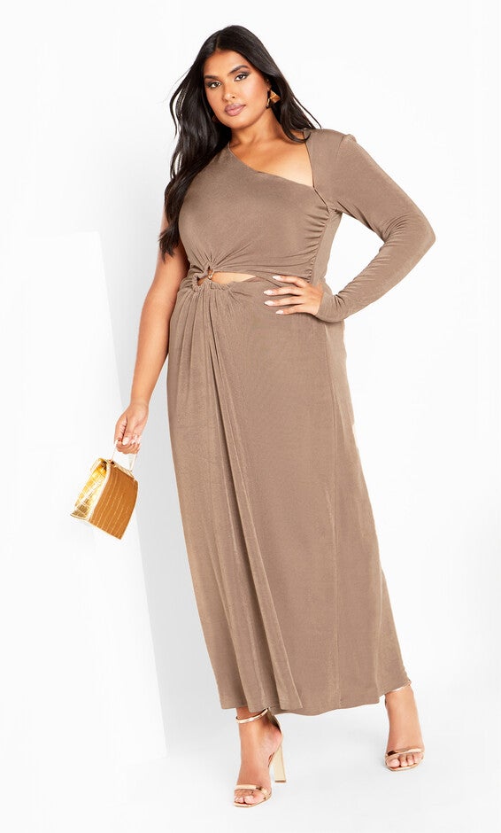 Paola Maxi Dress - mocha, BROWN, hi-res image number null