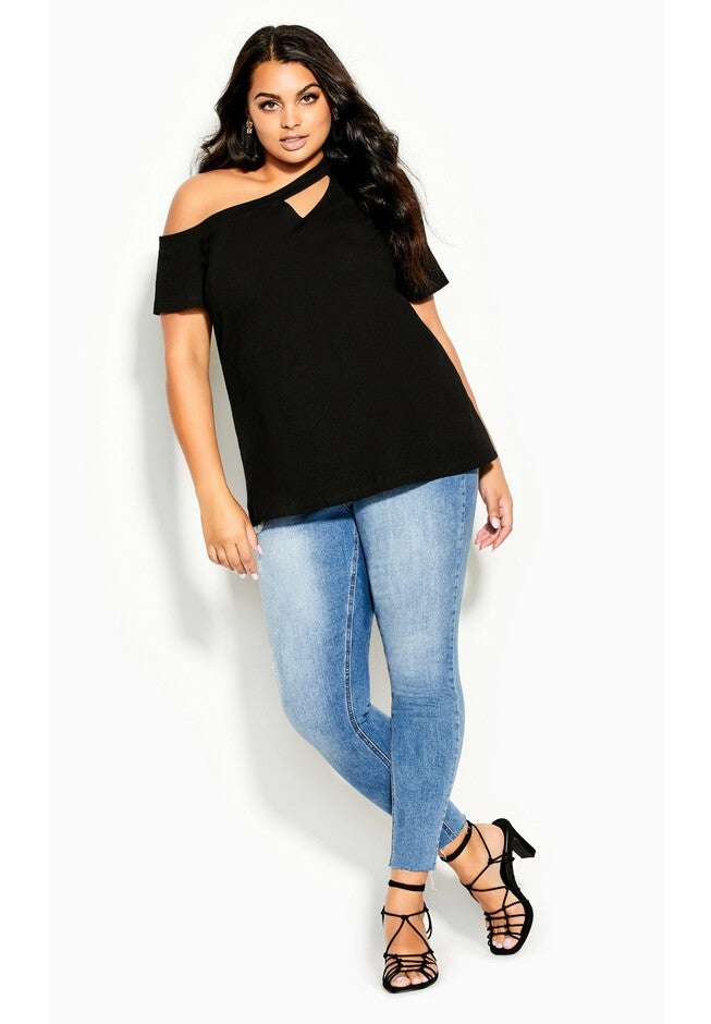 Hamptons Tee - black, BLACK, alternate image number 2