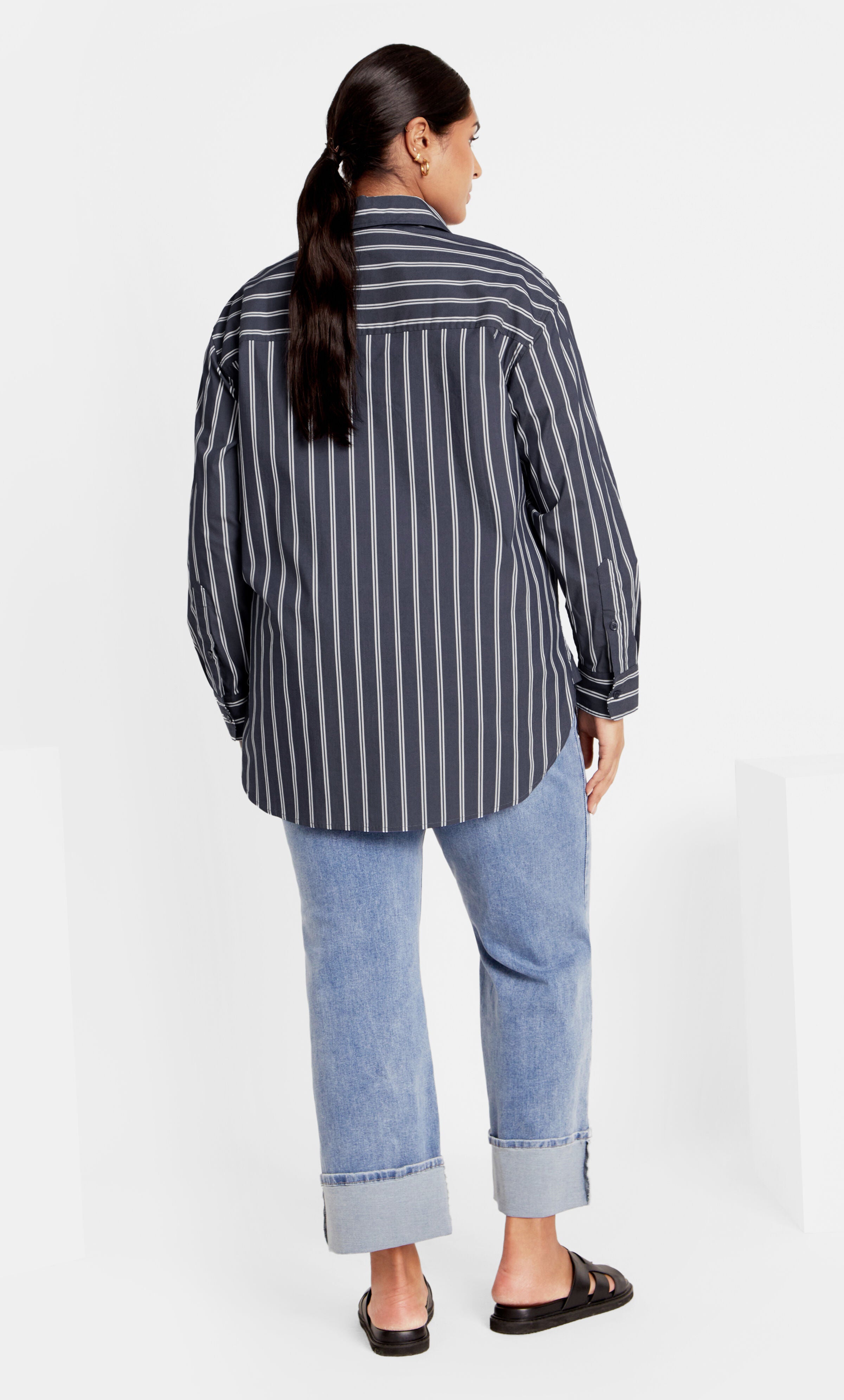 Celine Shirt - navy, BLUE, alternate image number 2