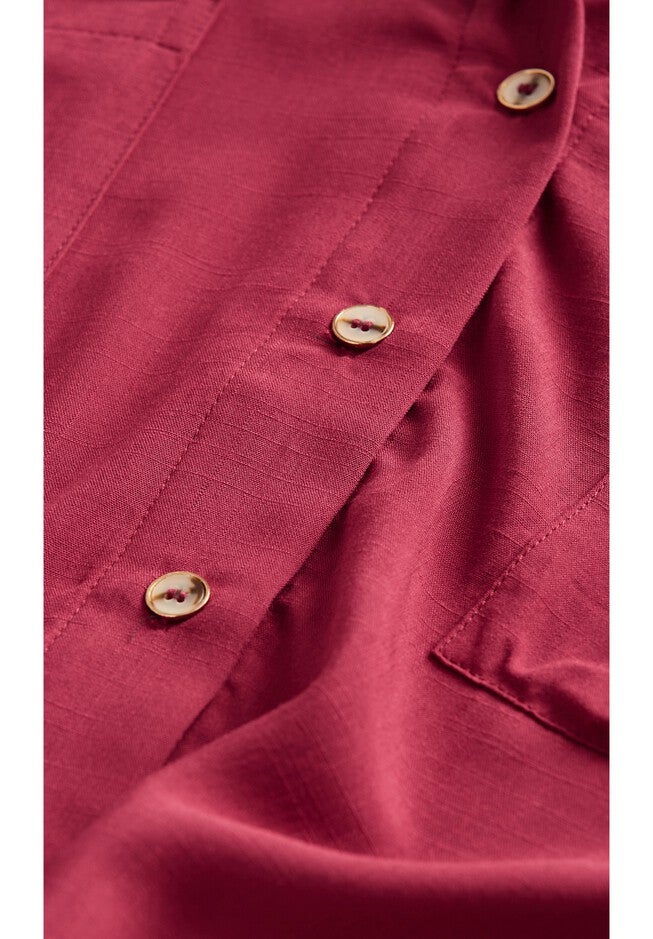 Tropical Tie Top - rhubarb, RED, alternate image number null