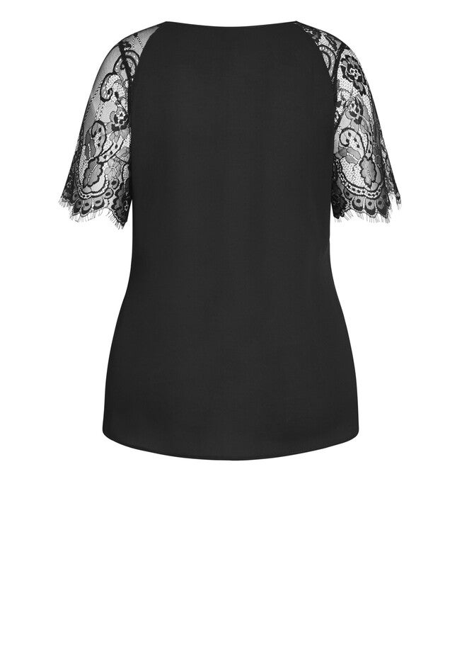 Botanical Lace Top - black, BLACK, alternate image number 4