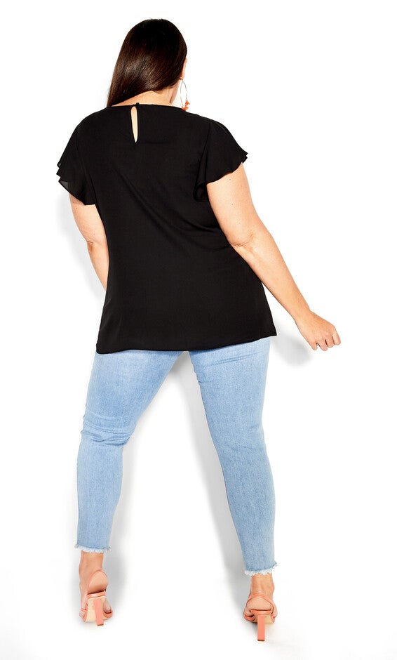 Sweet Waterfall Top - black, BLACK, alternate image number 4