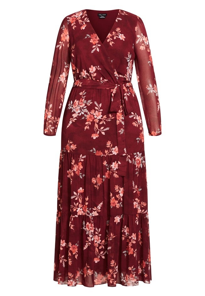 Alicia Maxi Dress - port, RED, alternate image number null