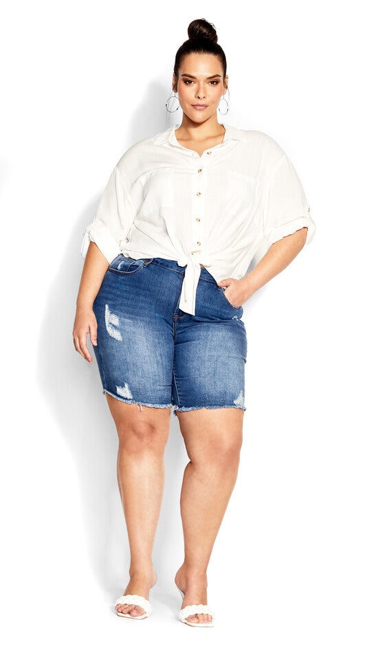 Tropical Tie Top - ivory, WHITE, alternate image number 3