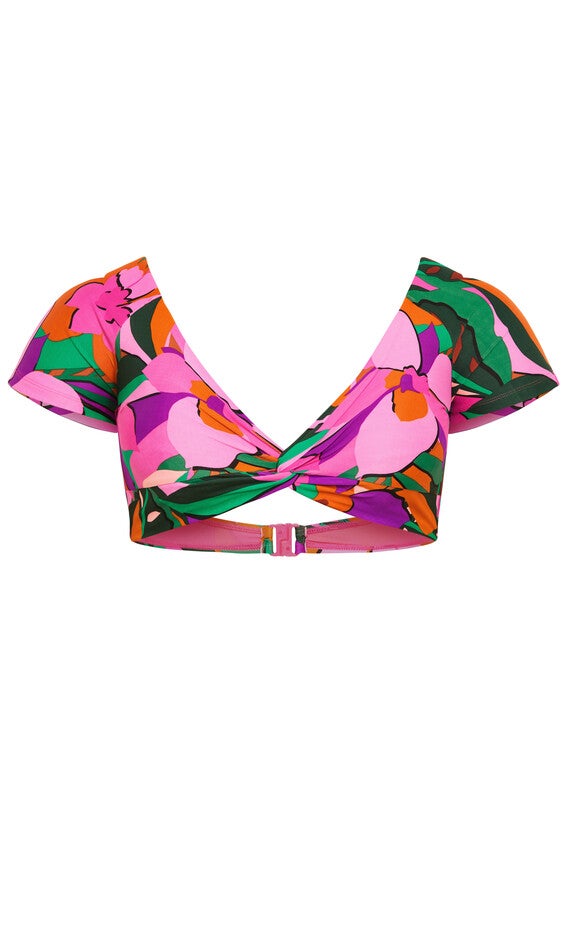 Sicilia Underwire Print Bikini Top - fuchsia, PINK, alternate image number 5
