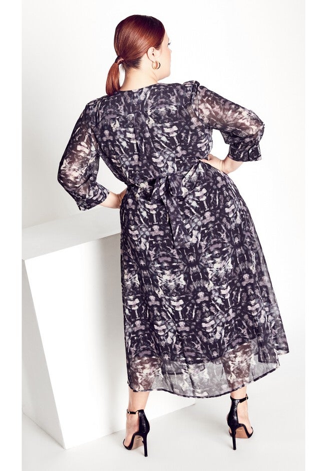 After Dark Print Dress, AFTER DARK, on-hover image number 1