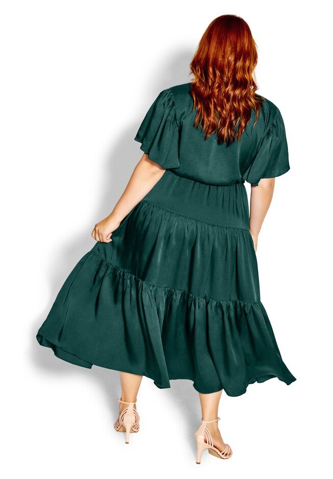 Tiered Sweetness Maxi Dress - emerald, GREEN, alternate image number null