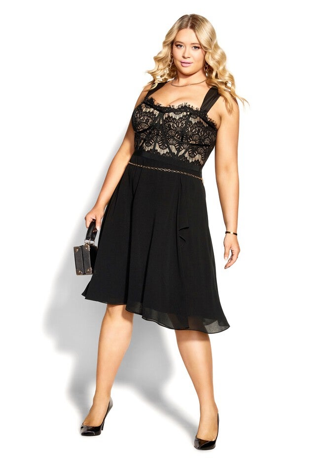 Eyelash Evie Dress - black, BLACK, hi-res image number null