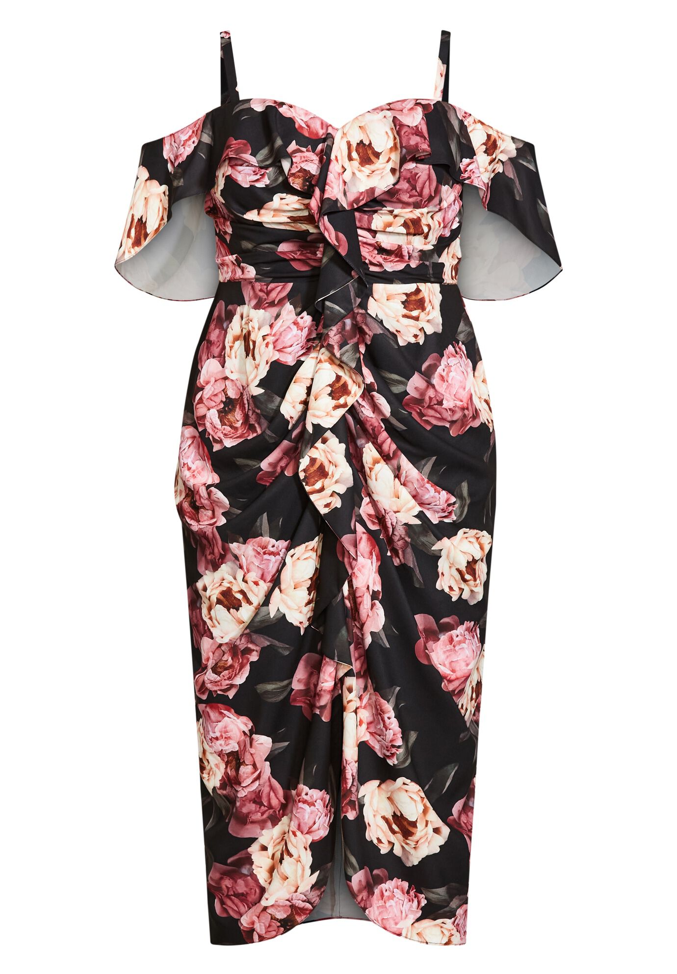 Va Va Voom Print Dress - black, PURPLE, alternate image number 3