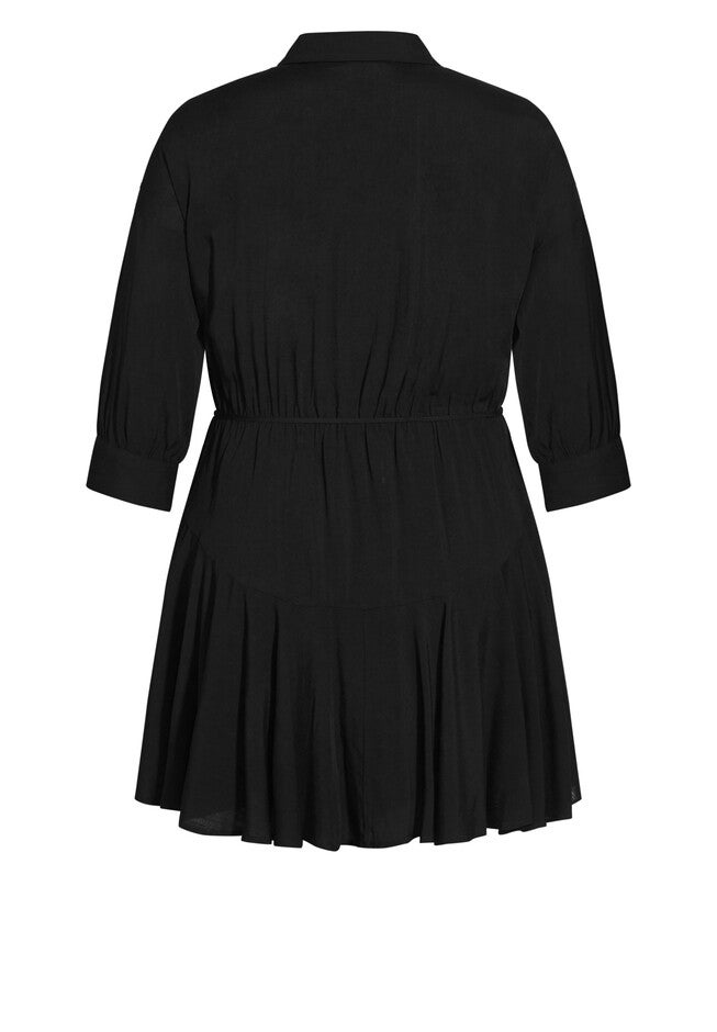 Button Love Dress - black, BLACK, alternate image number null