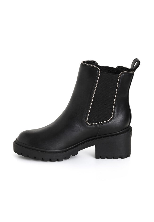 WIDE FIT Spike Ankle Boot - black, BLACK, alternate image number null