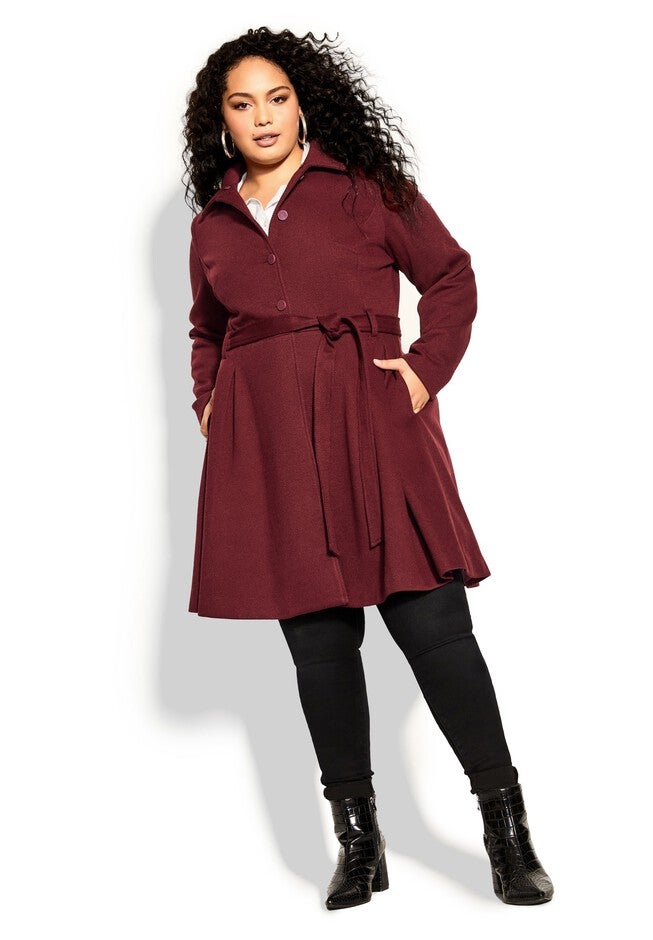 Blushing Belle Coat - port, RED, on-hover image number null
