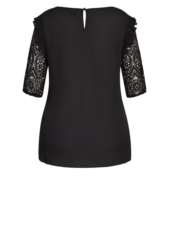 Lace Breeze Top - black, BLACK, alternate image number null