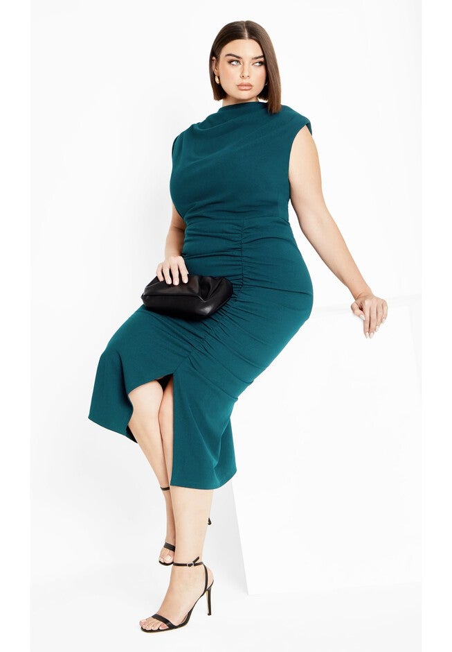 Zaby Dress - emerald, GREEN, alternate image number null