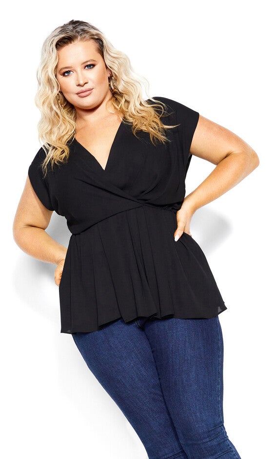 Simple Twist Top - black, BLACK, alternate image number null