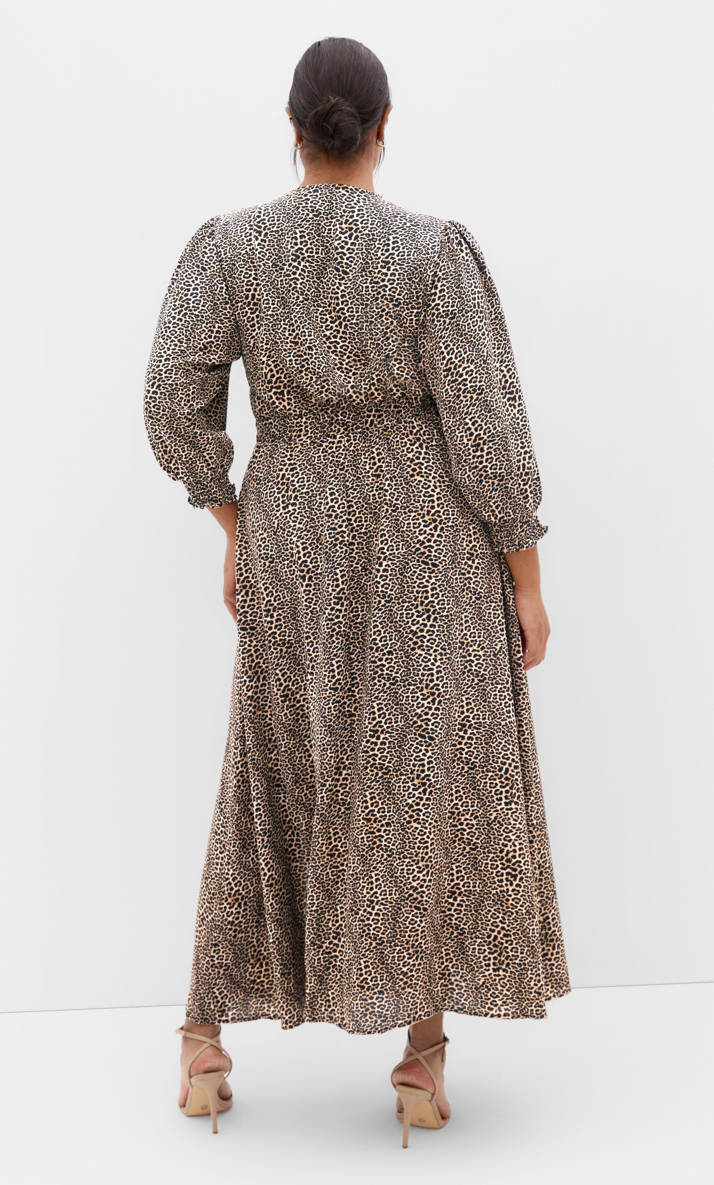 Jessie Print Maxi Dress - cheetah, BLACK, alternate image number 1