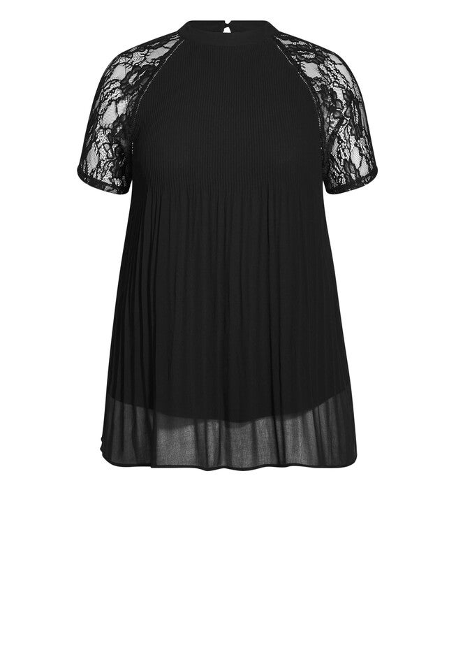 Lace Cherish Top - black, BLACK, alternate image number 4